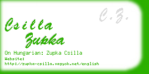 csilla zupka business card